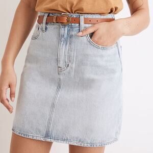 Madewell Womens NEW Curvy High Waist Rigid Denim A-Line Jean Skirt Size 31